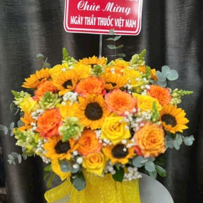 Lẵng Hoa Cao Cấp Set 24